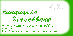 annamaria kirschbaum business card